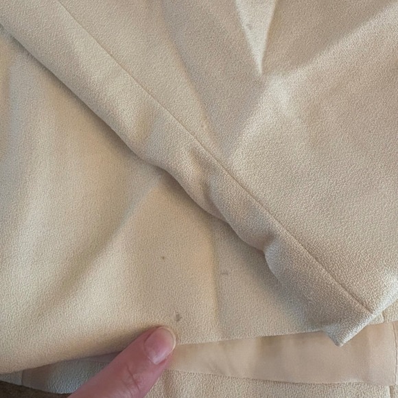 Vintage Neiman Marcus Exclusive Women's Cream 3 Piece Skirt Set Fur Collar SZ 12 - Picture 9 of 9